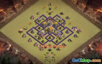Top Town Hall 7 War Base for Clash of Clans - Copy Now! #19256