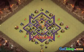 Top Town Hall 7 War Base Layouts - Clash of Clans #23343