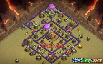 Top Town Hall 7 War Base: Symmetric & Anti-Air Setup #21023