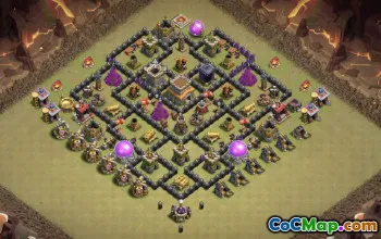 Top Town Hall 8 Base Layouts for CoC: War & Trophy Maps #16057