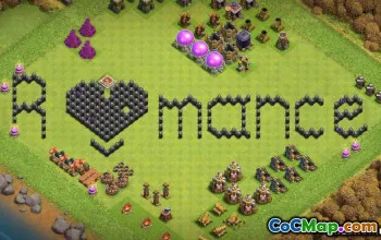 Top Town Hall 8 Layouts de base et cartes pour COC # 14188