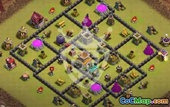 Top Town Hall 8 Base Layouts with Copy Link #52808