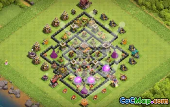 Top Town Hall 8 Base Layouts with Copy Link #53370