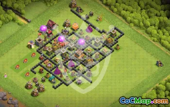 Top Town Hall 8 Base Layouts with Links #53369