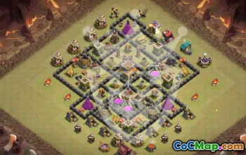 Top Town Hall 8 Base Layouts with Links #54009
