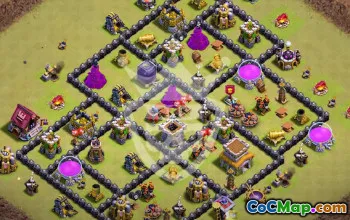 Top Town Hall 8 Clash of Clans Base Layouts #52811