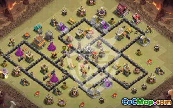 Top Town Hall 8 Clash of Clans Base Layouts #53952