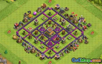 Top Primăria 8 Aspecte de bază COC și hărți pentru casă și război #13482