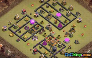 Top Town Hall 8 CoC Base Layouts & Maps for War #13826