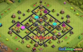 Top Town Hall 8 Farming Base: Anti-2 Stars & Compact Design #21186