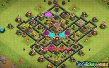 Top Town Hall 8 Farming Base | Anti 3 Stars & Hybrid Layout #20422