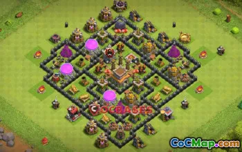 Top Town Hall 8 Farming Base | Clash of Clans Copy Base Link #20568