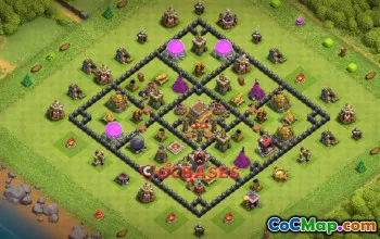 Top Town Hall 8 Farming Base | Clash of Clans Copy Link #20711