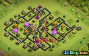 Top Town Hall 8 Farming Base | Clash of Clans Copy Link #21861