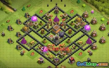 Top Town Hall 8 Farming Base | Copy Base Link - Clash of Clans #23328