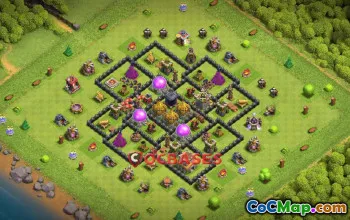 Top Town Hall 8 Farming Base in Clash of Clans - Protect Storage #21977