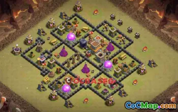 Top Town Hall 8 War Base: Anti 3 Stars & Witches | Clash of Clans #22824