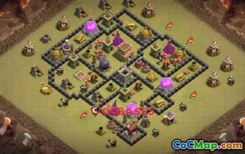 Top Town Hall 8 War Base + Copy Link - Clash of Clans #22017