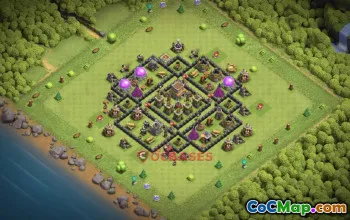 Top Town Hall 8 War Base - Copy Link for Clash of Clans #19738