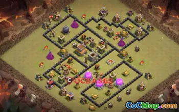 Top Town Hall 8 War Base Designs - Clash of Clans #22012