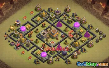 Top Town Hall 8 War Base for Clash of Clans | Copy Link! #22032