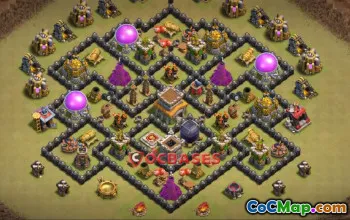 Top Town Hall 8 War Base Layout | Clash of Clans Copy Link #23441