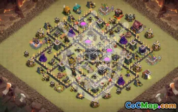 Top Town Hall 9 Base Layout for Clash of Clans #53873