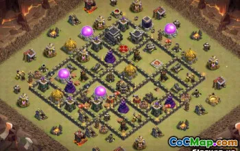 Nejlepší radnice 9 Základní rozložení pro Clash of Clans #13856