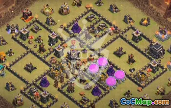 Top Town Hall 9 Base Layouts for Clash of Clans #53084
