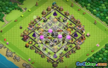 Top Town Hall 9 Base Layouts for CoC #53070