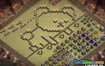 Top Town Hall 9 ბაზის განლაგება COC– ისთვის - სასაცილო და პროგრესის რუქები #10245