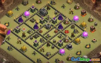 TOP TOWN HALL 9 ბაზის განლაგება COC: ომი, ტროფი და სხვა #11362