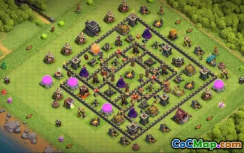 Top Town Hall 9 Base Layouts & Maps #53578