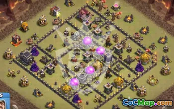 Top Town Hall 9 Base Layouts with Copy Link #55037