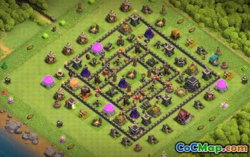 Top Town Hall 9 Base Layouts with Copy Links #53574