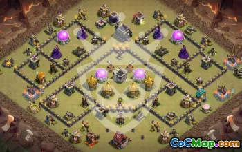 Top Town Hall 9 Base Layouts with Copy Links #55912