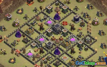 顶级市政厅 9 CoC 基地布局和地图 #16644