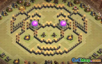 Top -Rathaus 9 CoC -Basislayouts & Karten | Jetzt erkunden! #15090