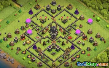 Top Town Hall 9 تخطيطات قاعدة COC وخرائط للنجاح #16253