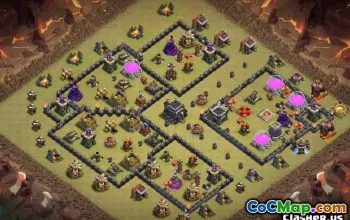 TOP TOWN HARY 9 COC ბაზის განლაგება და რუქები ომისა და ტროფეებისთვის #11575