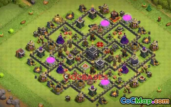 Top Town Hall 9 Farming Base | Clash of Clans Base Link #21924