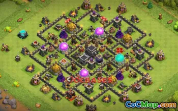 Top Town Hall 9 Hybrid Base: Anti-3 Stars & Trophy Farming #19410
