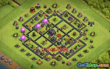 Top Town Hall 9 Trophy Base: Anti 3-Star & Air Defense #23306