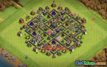 Top Town Hall 9 Trophy Base - Anti 3 Stars | Clash of Clans #24084