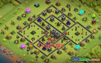 Top Town Hall 9 Trophy Base: Anti-Everything Design #21133