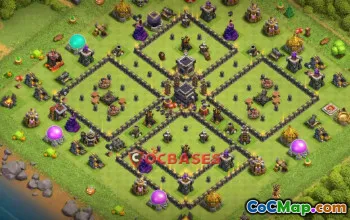 Top Town Hall 9 Trophy Base for Clash of Clans CWL #19918