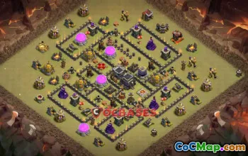 Top Town Hall 9 War Base | Clash of Clans Base Copy Link #22124