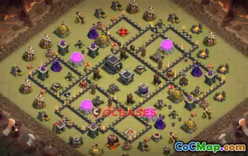 Top Town Hall 9 War Base | Clash of Clans Base Copy Link #22139