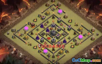 Top Town Hall 9 War Base | Clash of Clans Base Link #21106