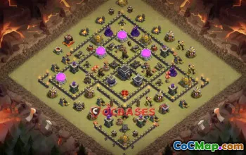 Top Town Hall 9 War Base | Clash of Clans Base Link #22119